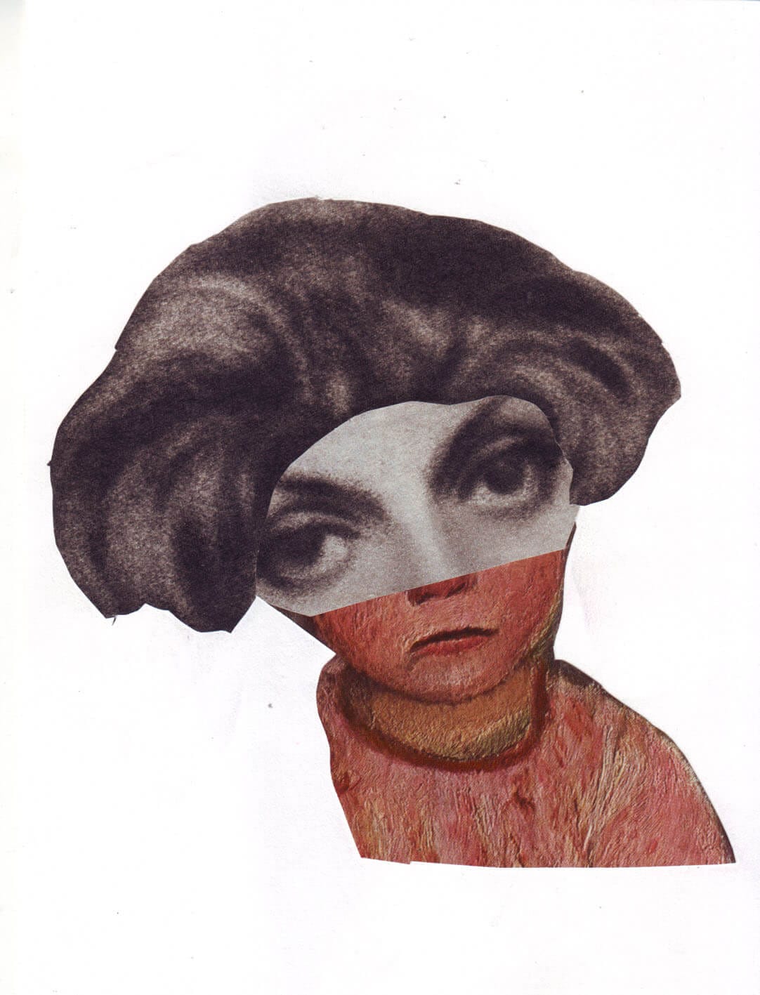 Ruth Habermehl, Cabeza Paula, Collage, 2017, 21 x 15 cm