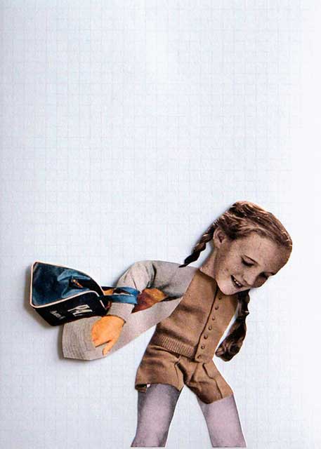 Ruth Habermehl - Mädchen mit Zöpfen und Designertasche, 2005, je 21x15cm